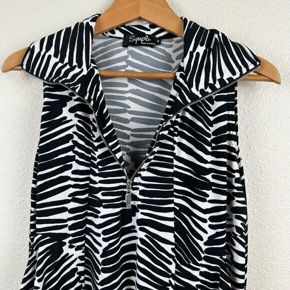 Sympli Black and White Double Take Tunic Size 10 - Picture 3 of 10